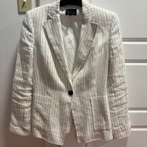 Judith & Charles size 4 Linen 1 Button Blazer